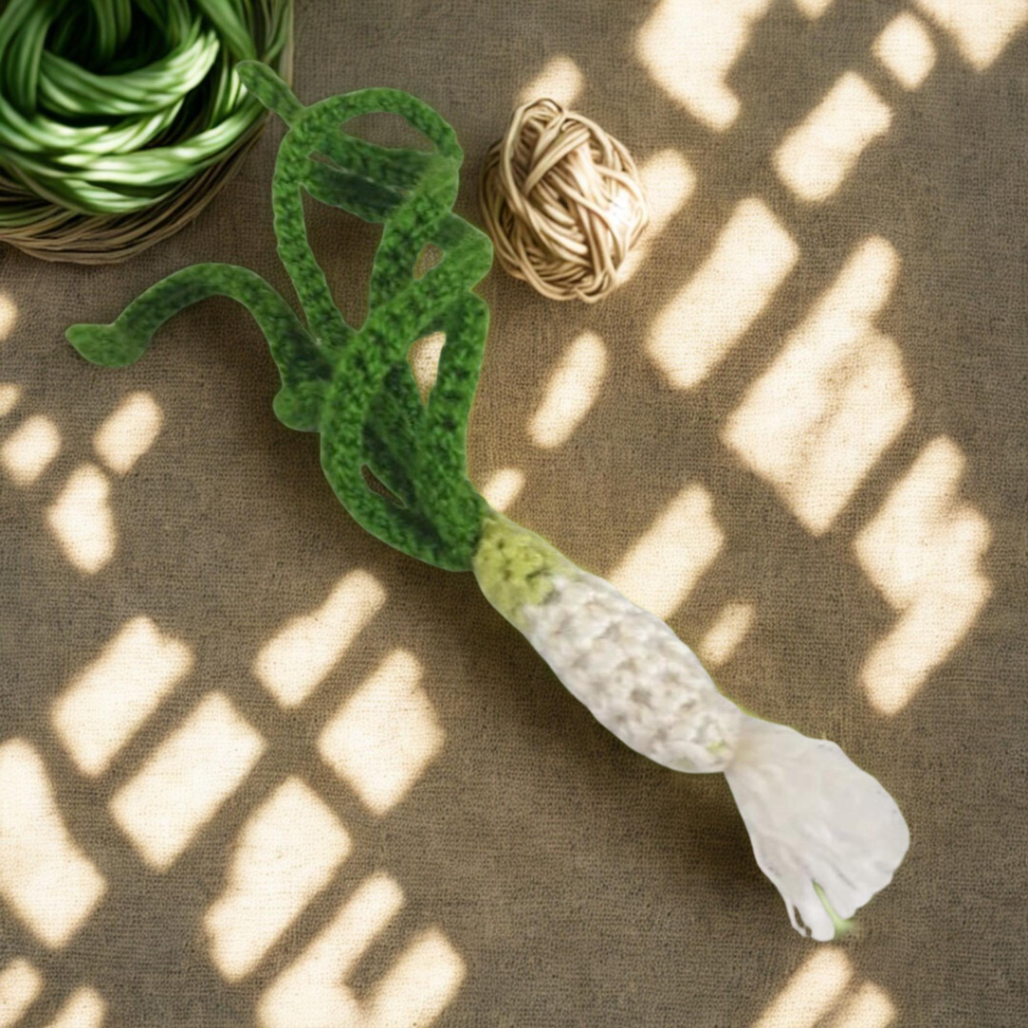 Green Onion Crochet Food: Miniature Vegetable Crochet Pattern (PDF)