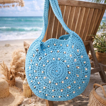 Crochet Beaded Round Bag