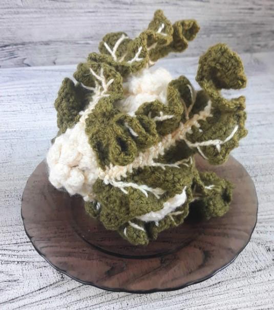 Crochet Cauliflower Pattern: Montessori Baby Toy, Friendsgiving Decor (PDF Pattern)