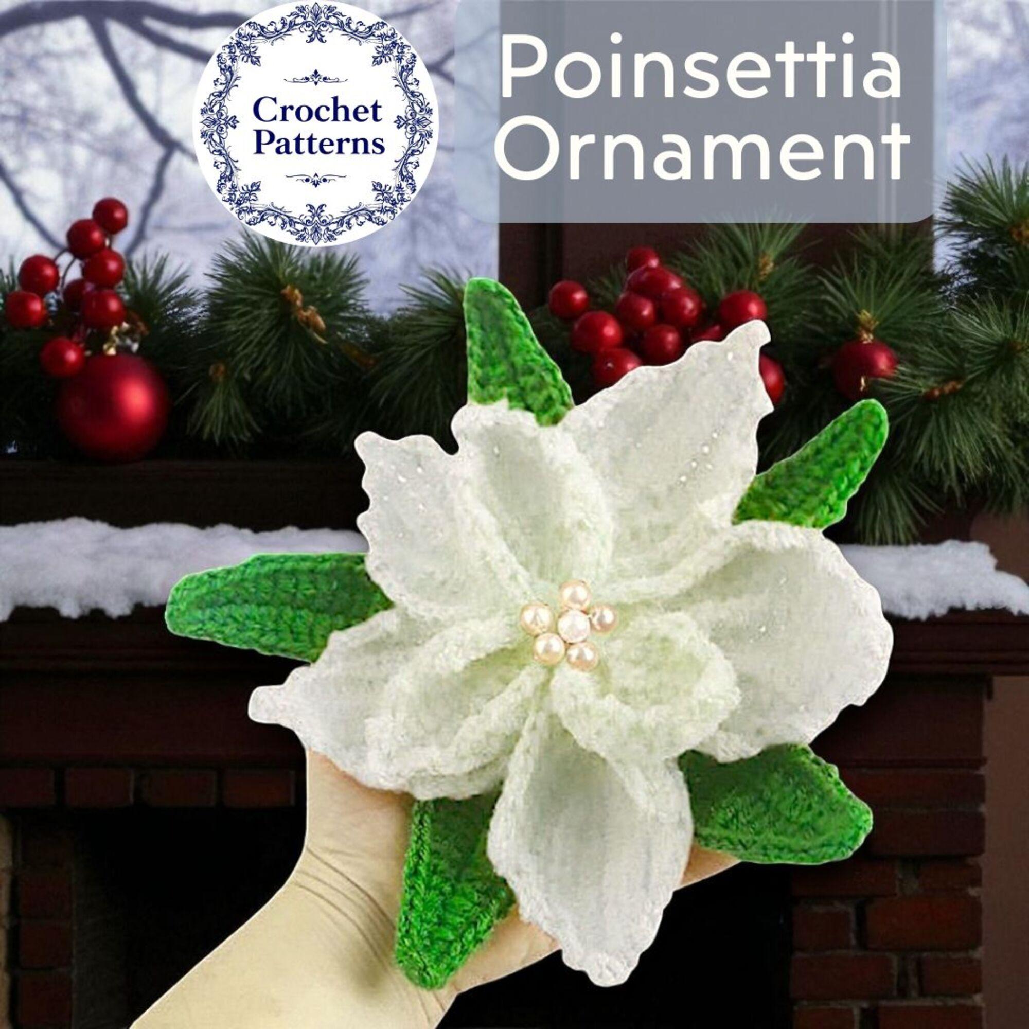 Crochet Poinsettia Pattern: Christmas Flower Ornament (PDF Pattern)