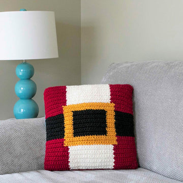 Santa Belt Christmas Pillow