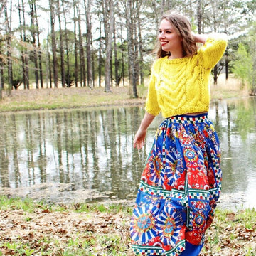 Rebecca Cropped Cable Pullover