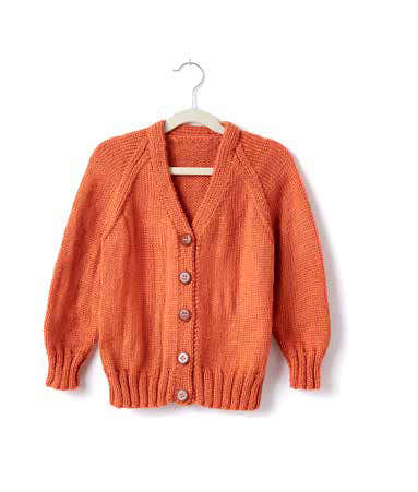 Adult's Knit V-Neck Cardigan in Caron Simply Soft - Downloadable PDF