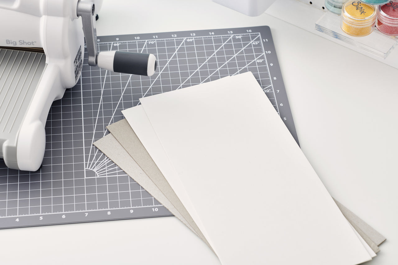Sizzix Surfacez Mixed Media Board 6"X13" 10/Pkg - White & Gray