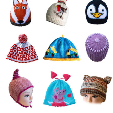 Cute Hats to Knit 3 - fox, robin, penguin, pig, pixie, dump-truck
