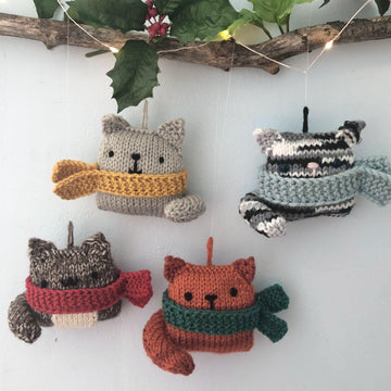 Cat Knit Christmas Ornament
