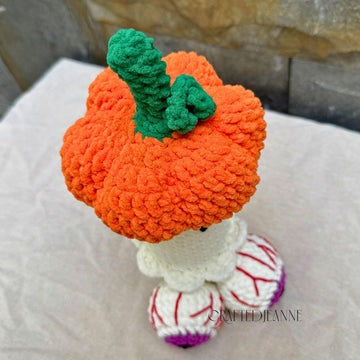 Cheeky ghost with a lift-off pumpkin hat