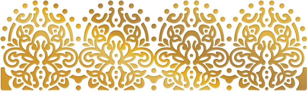 Artdeco Creations Couture Creations Peaceful Peonies Hotfoil Stamp - Lacey Border 4.2"X1.2"
