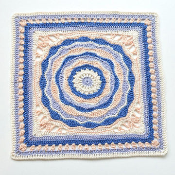 Oceanic Rose 12'' Afghan Square