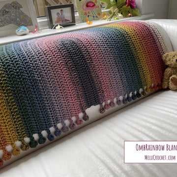 OmbRainbow Blanket pattern by Melu Crochet