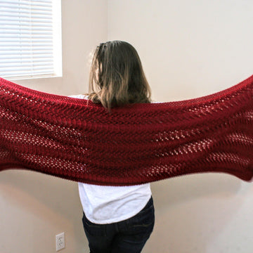 C05 Knit Ripple Wrap Shawl