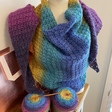 Pebble Beach Side to Side Shawl DK