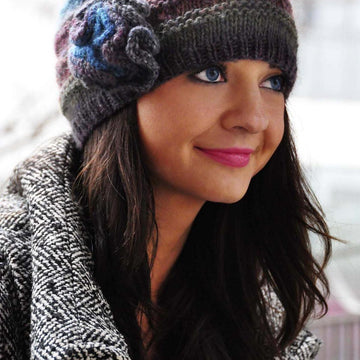 Your Time To Shine Sequin Bow and Boho Flower Hat and Fingerless Glove Set