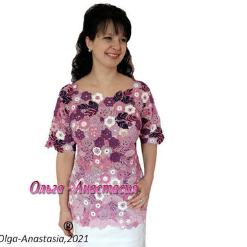 Lilac lace blouse