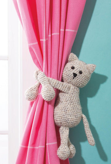 Cuddles the Curtain Tie Cat