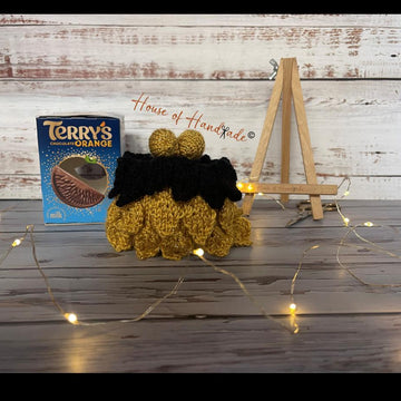 Gold Leaf Clutch Bag Chocolate Orange Cover