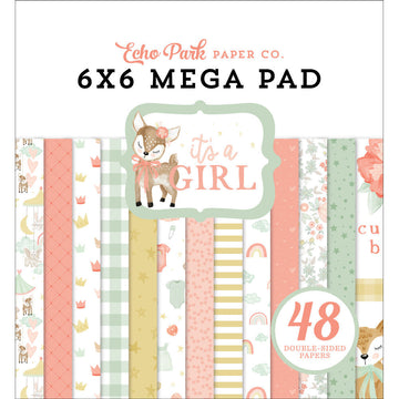 Echo Park Paper It's A Girl Cardmakers 6x6 Mega Pad