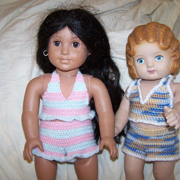 Tankini Swimsuit For American Girl / 18 inch Doll