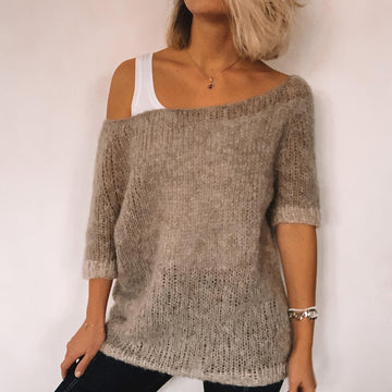 Simple Sweater "Alpaca Silk"