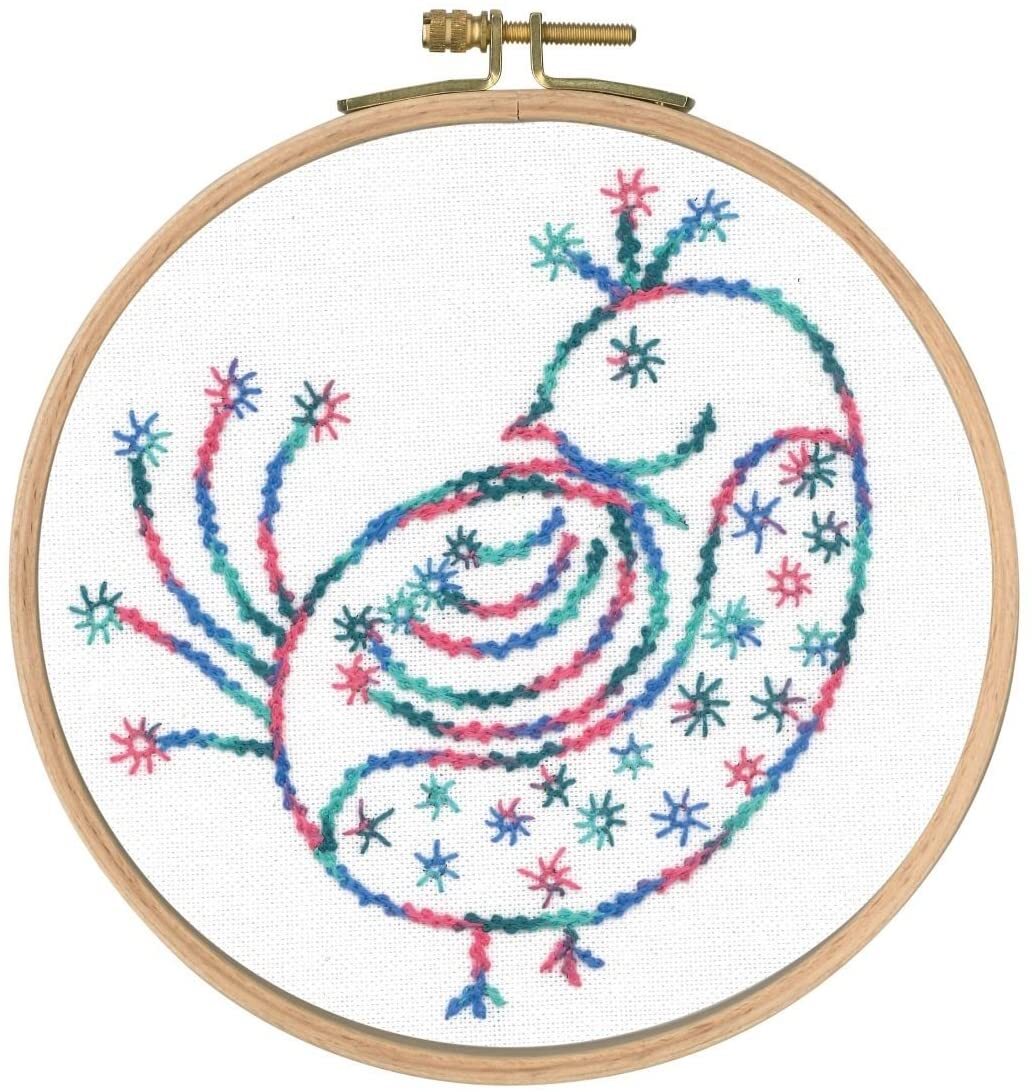 DMC Pretty Coy Printed Embroidery Kit