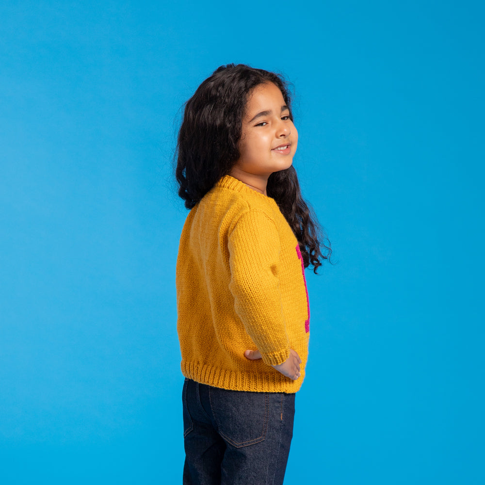 Kid's Alphabet Sweater - Free Jumper Knitting Pattern for Children in Paintbox Yarns Simply Aran