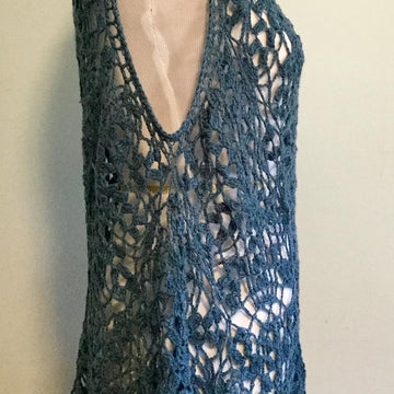 Scalloped Edge Trapeze Tunic Tank Top