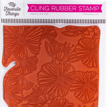 My Favorite Things Background Cling Rubber Stamp 6"X6" - Loosely Lined Flowers