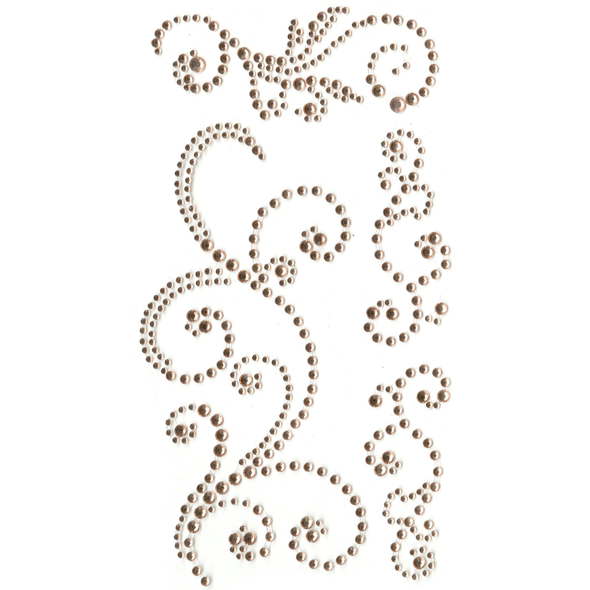 Eyelet Outlet Adhesive Jewel Swirls 468/Pkg - Champagne