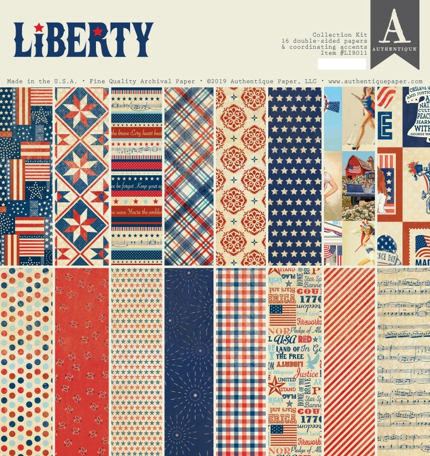 Authentique Paper Authentique Collection Kit 12"X12" - Liberty