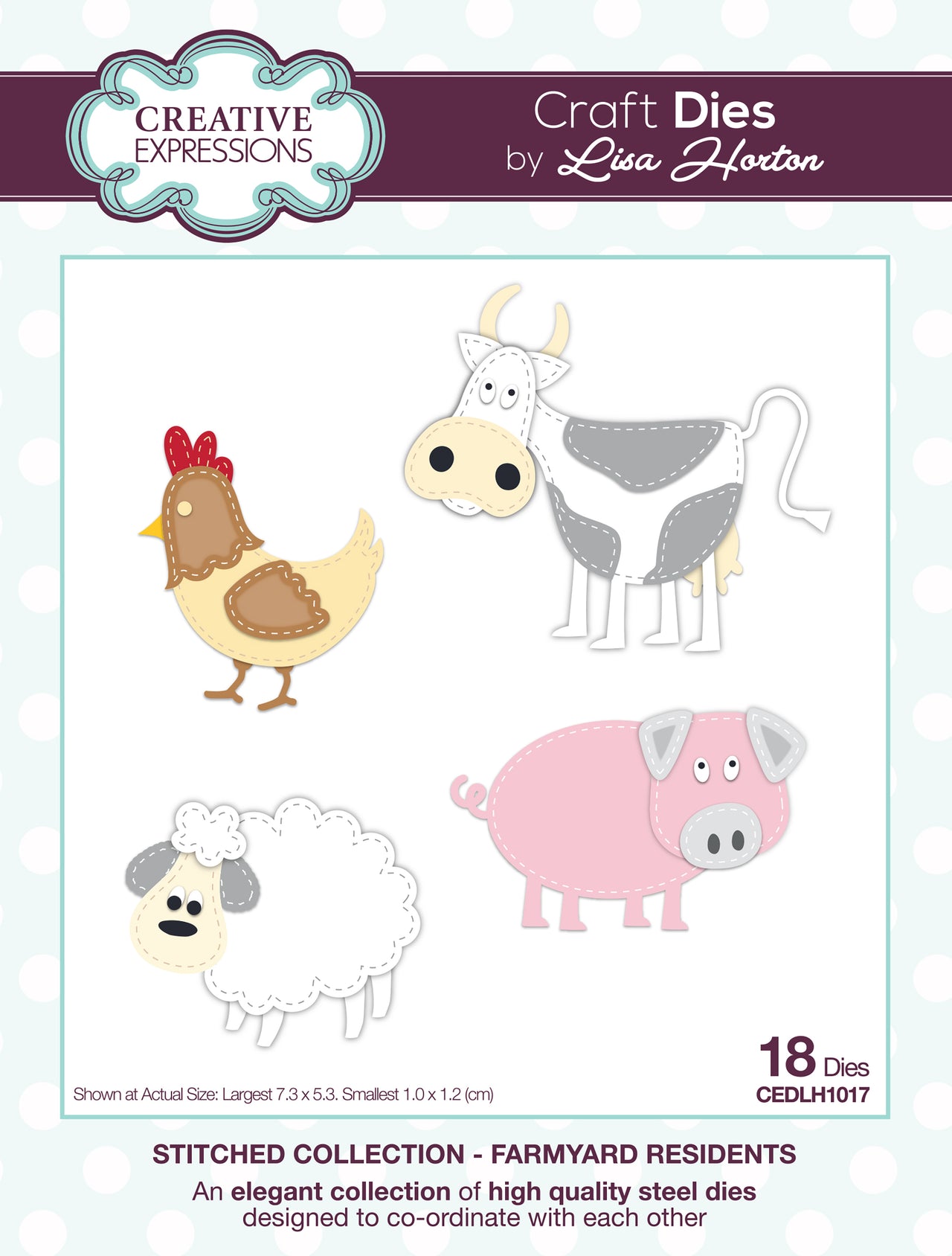 Creative Expressions Stitched Craft Dies By Lisa Horton - Farmyard Residents