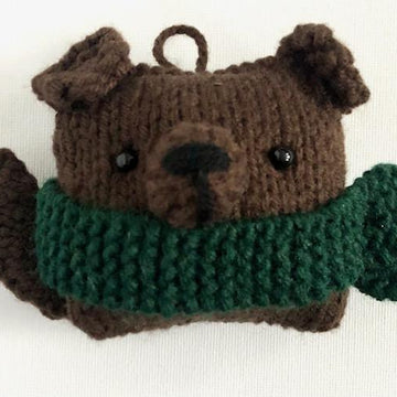 Puppy Christmas Ornament Knit Pattern