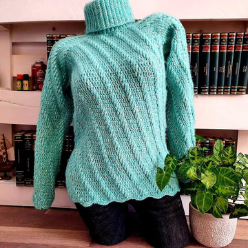 Crochet sweater with hat
