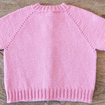 Pink Raglan  Baby Cardigan