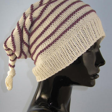 Stripe Topknot Pixie Hat