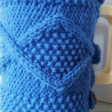 Aran Diamond Coffee Cozy