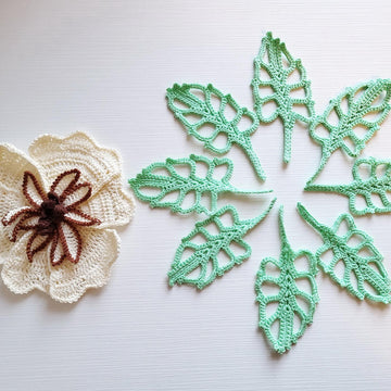 3D flower and openwork leaf pattern