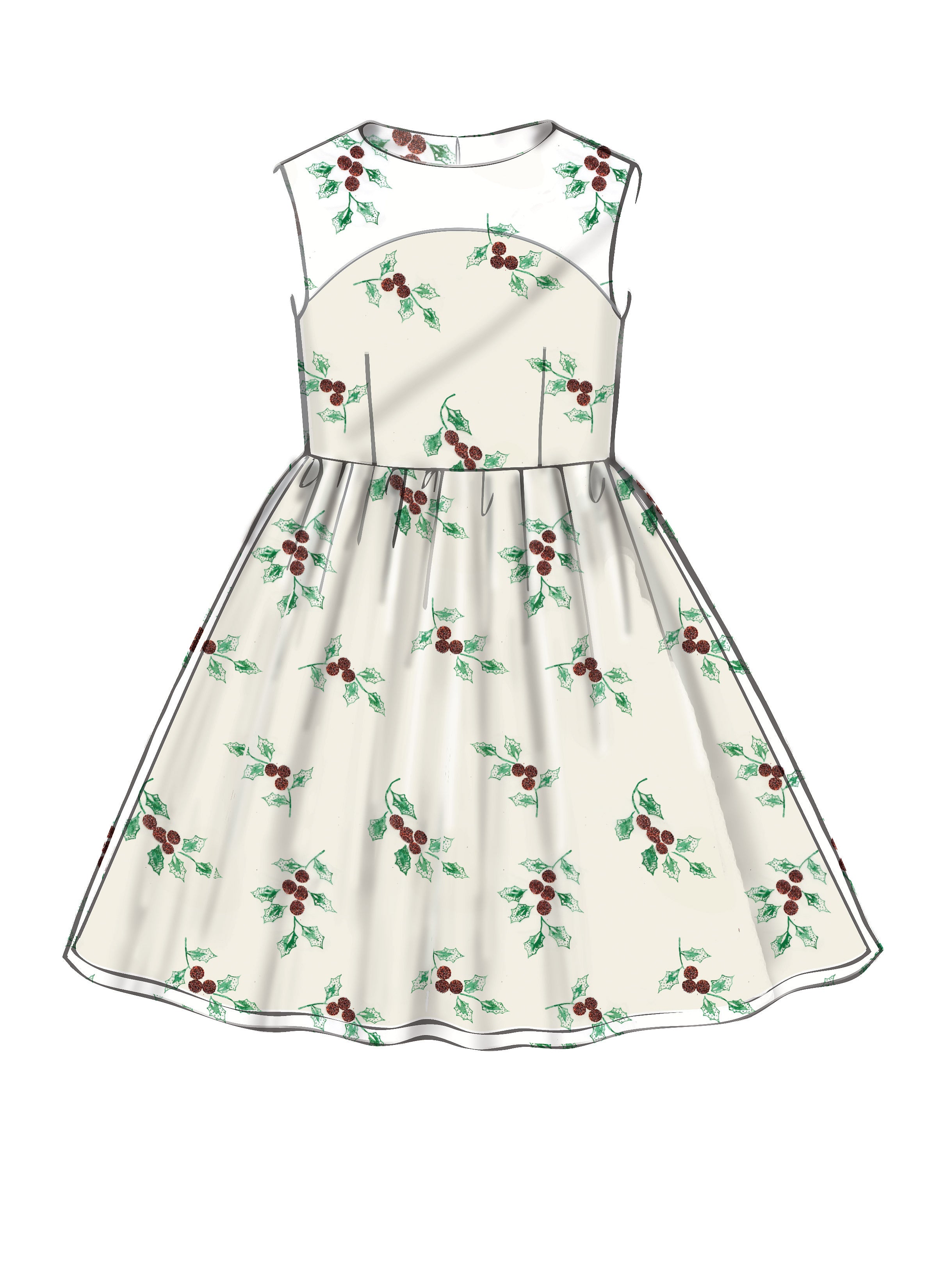 McCall's Childrens'/Girls' Gathered Dresses with Petticoat and Sash M7648 - Sewing Pattern