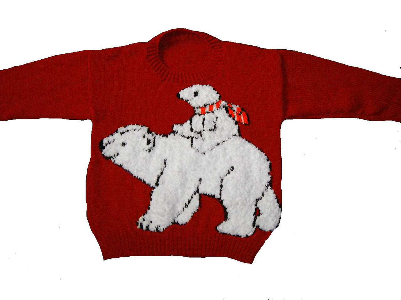 Christmas Polar Bear & Baby Jumper
