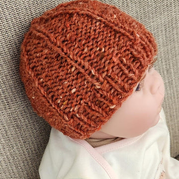 Kelsey – baby’s 5x1 rib beanie