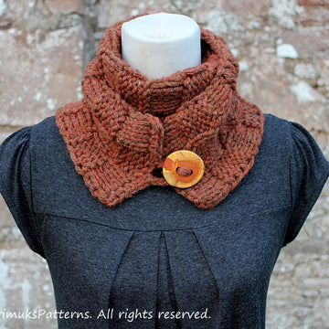 Skinny button scarf