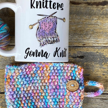 Bushrangers Coffee Cozy by Staceysknitwits