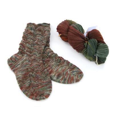 490 Pinecone Socks - Knitting Pattern for Women in Valley Yarns Franklin Hand-Dyed