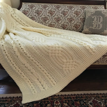 Bonnie's Winter Cabled Throw