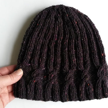 Small Spiral Cable Hat