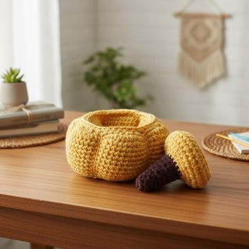 Crochet Pumpkin Box Pattern: Thanksgiving Decor (PDF Pattern)