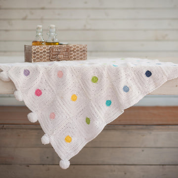 Unicorn trails dot baby blanket