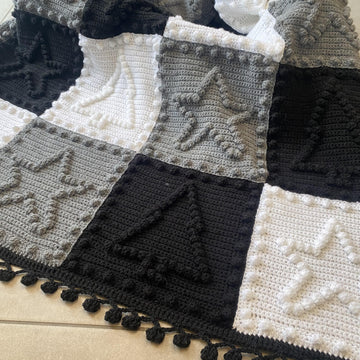 Crochet Christmas Tree Star Blanket