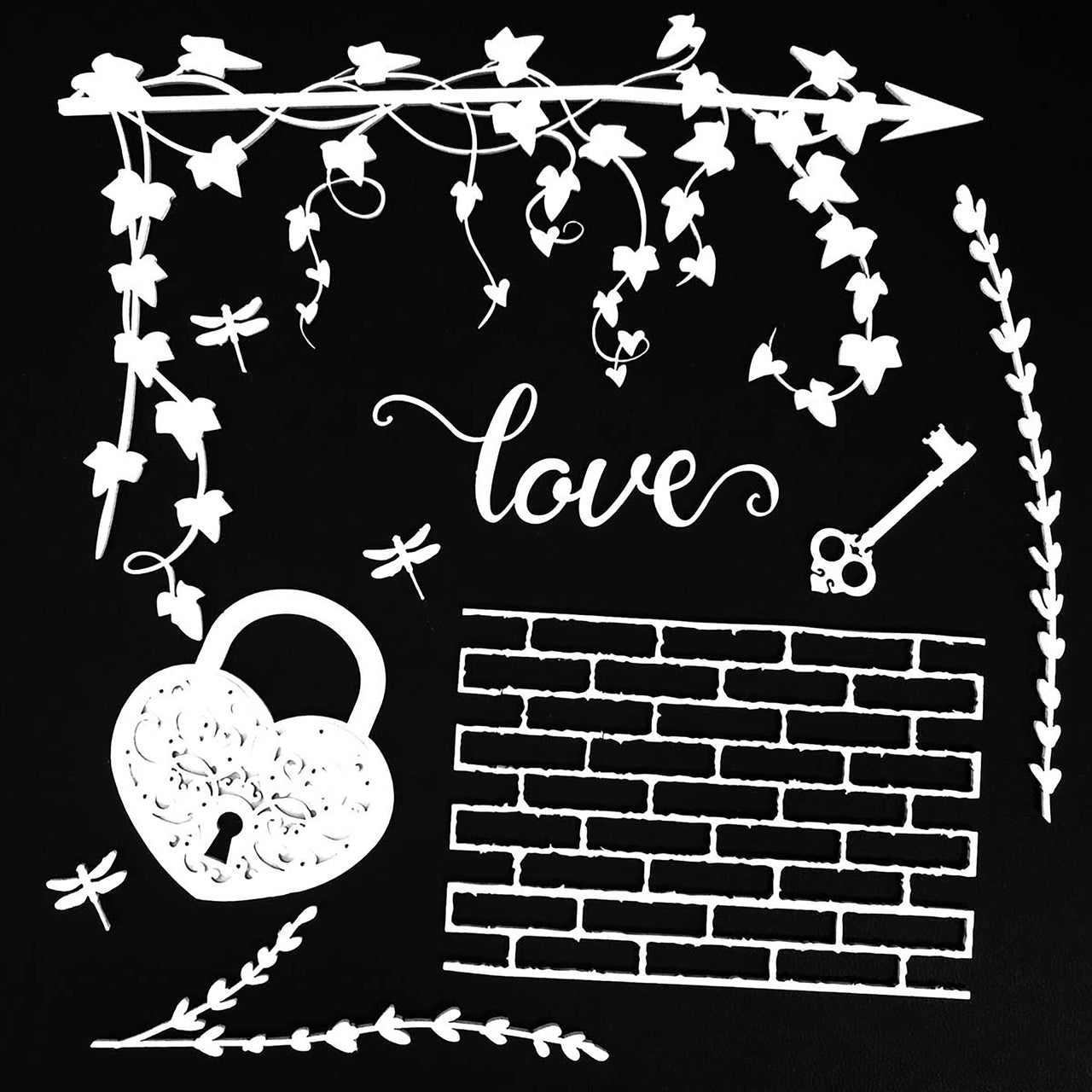 49 And Market Archival Chipboard 6"X6" - Love White