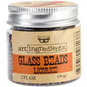 Prima Marketing Finnabair Art Ingredients Glass Beads 2oz - Licorice
