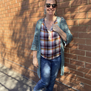 Spring lantern cardigan